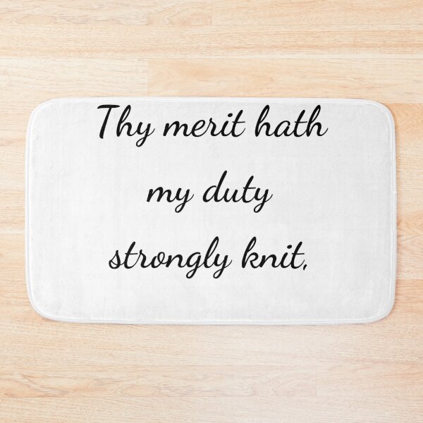Item preview, "Thy merit hath my duty strongly knit," - handwriting black designed and sold by ariksworld.