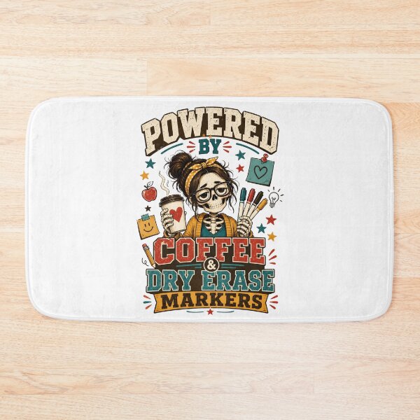 Item preview, Skeleton Teacher Powered By Coffee Dry Erase Markers designed and sold by JerdbordinShop.