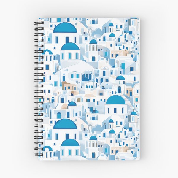 Item preview, Santorini Greece Patterns – Greek Island Houses & Blue Domes - Architecture designed and sold by Suzy Perez Art.