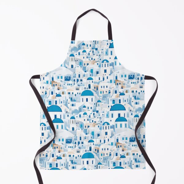 Item preview, Santorini Greece Patterns – Greek Island Houses & Blue Domes - Architecture designed and sold by Suzy Perez Art.