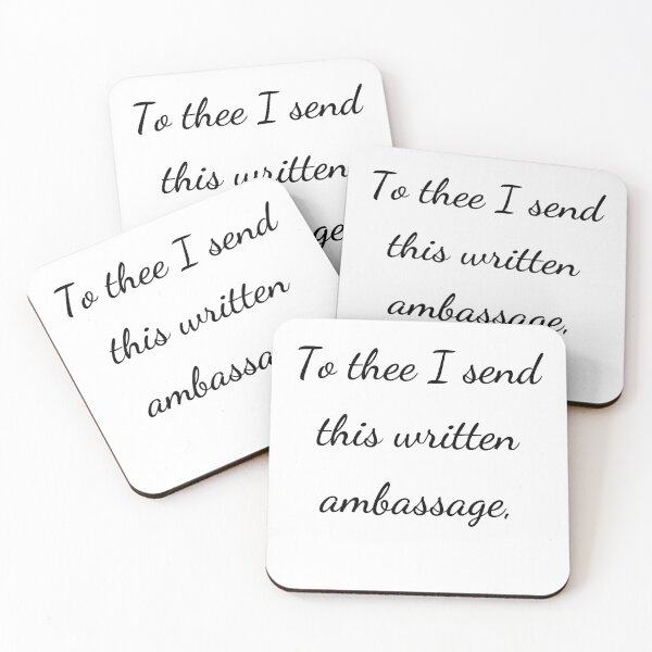 Item preview, "To thee I send this written ambassage," - handwriting black designed and sold by ariksworld.