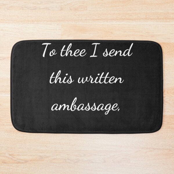 Item preview, "To thee I send this written ambassage," - handwriting white designed and sold by ariksworld.