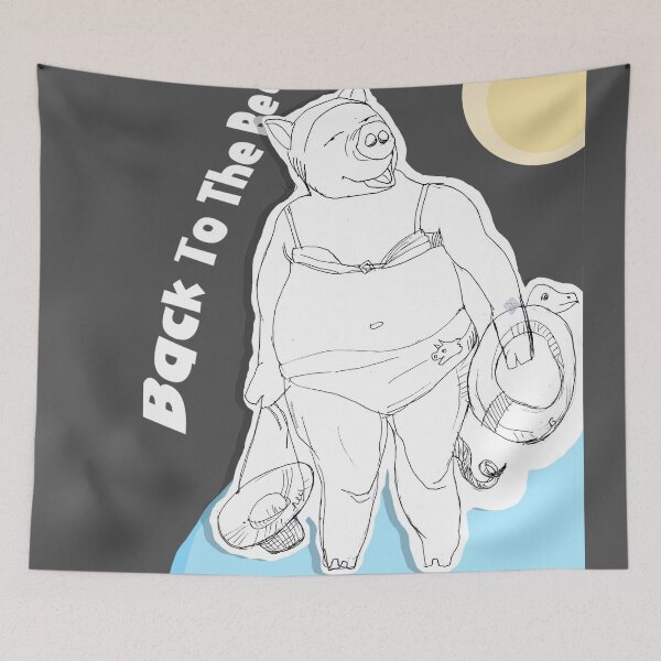 Item preview, Pig Babe - Back To The Beach (drawing by ACCI)  designed and sold by VanyssaGraphics.
