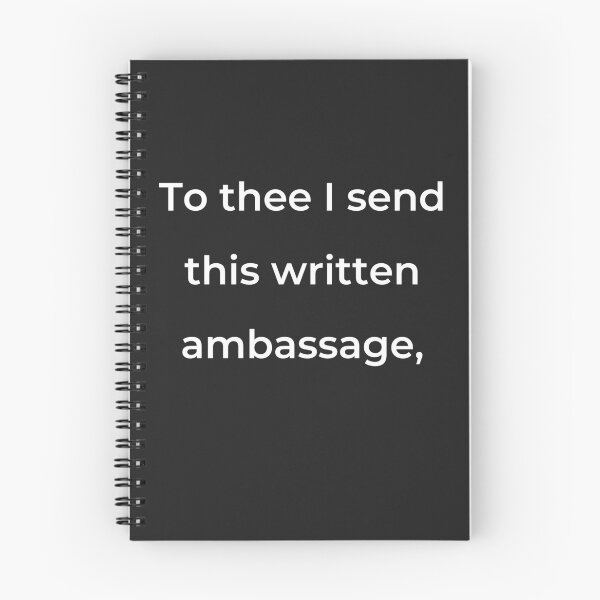 Item preview, "To thee I send this written ambassage," - print white designed and sold by ariksworld.