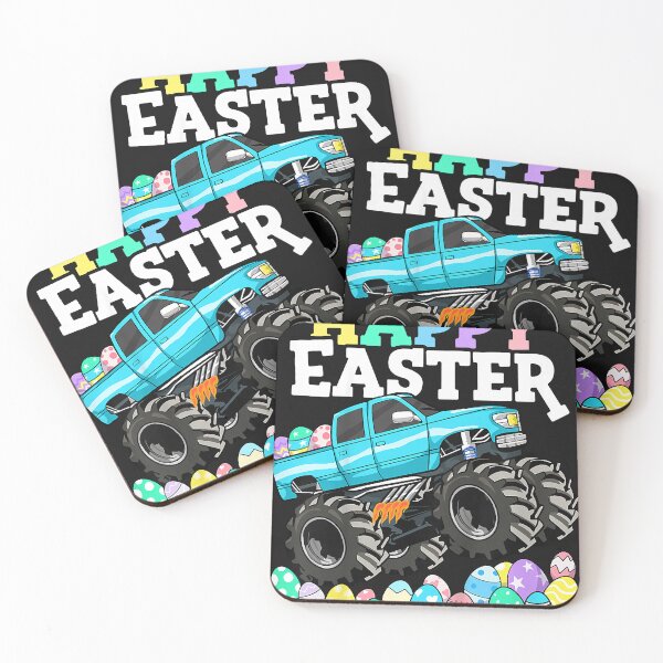 Item preview, Happy Easter Monster Truck with Colorful Eggs designed and sold by david19usa.