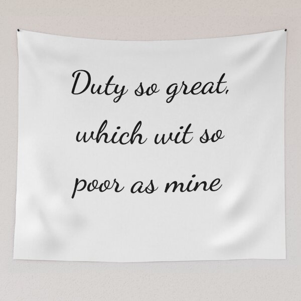 Item preview, "Duty so great, which wit so poor as mine" - handwriting black designed and sold by ariksworld.
