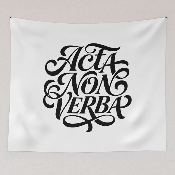 Item preview, Acta Non Verba Latin Quote Actions Not Words designed and sold by AntiqueImages.