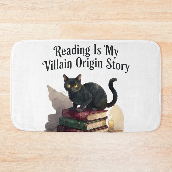 Item preview, Reading Is My Villain Origin Story — Dark Academia Black Cat Book Tee designed and sold by kosimazaki.