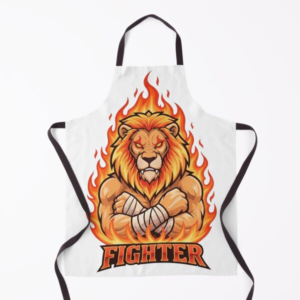 Item preview, Fiery Lion Fighter Mascot Gaming Art designed and sold by Omar-2D.