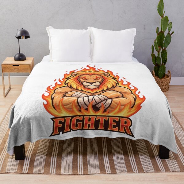 Item preview, Fiery Lion Fighter Mascot Gaming Art designed and sold by Omar-2D.