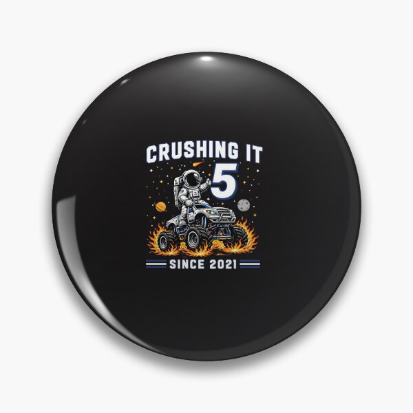 Item preview, Crushing It 5 Monster Truck Astronaut 5th Birthday Boy Age 5 Gift designed and sold by kiralynstration.
