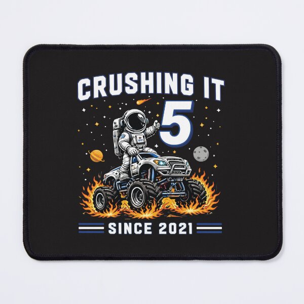 Item preview, Crushing It 5 Monster Truck Astronaut 5th Birthday Boy Age 5 Gift designed and sold by kiralynstration.
