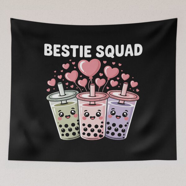 Item preview, Bestie Squad Bubble Tea Cute Kawaii Friends Lovers  designed and sold by TyraYoung.
