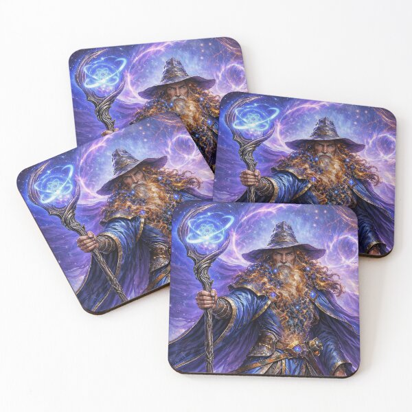 Item preview, Cosmic Wizard Master of the Universe | Epic Fantasy Mage Art designed and sold by DrakariArt.