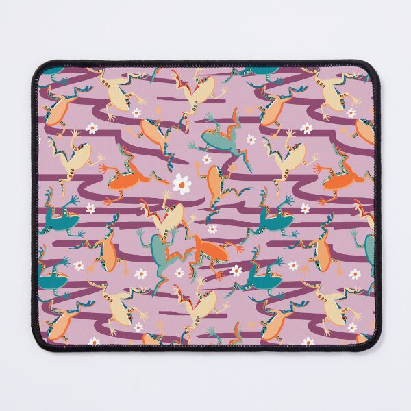 Item preview, Frog pattern lilac designed and sold by belettelepink.