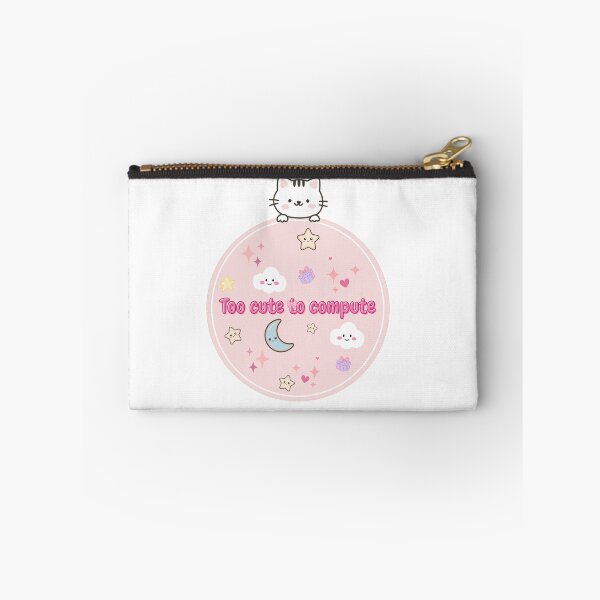 Item preview, Too Cute to Compute Kawaii Cat Moon and Stars designed and sold by Rehnair.