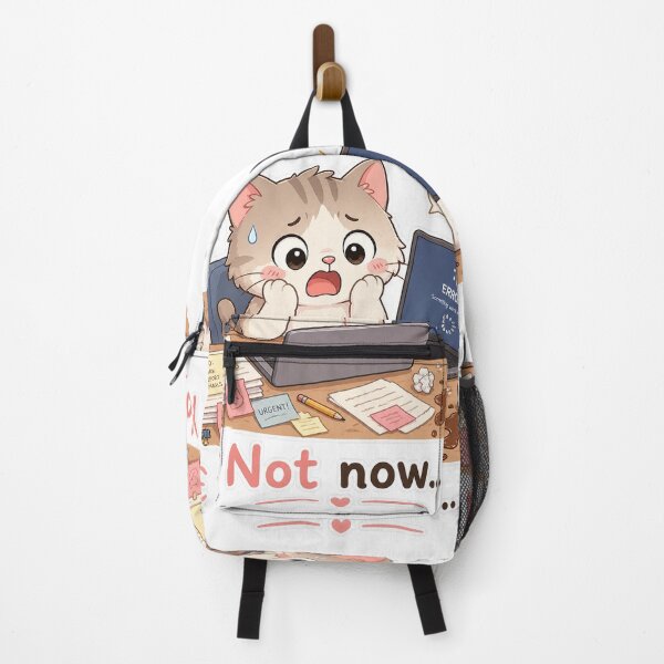 Item preview, Cat Laptop Crash Not Now Work Panic Moment designed and sold by Sadia Jannat.