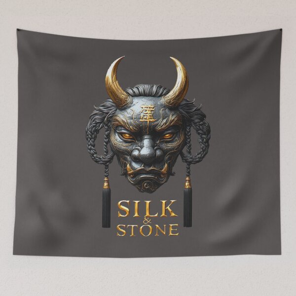 Item preview, SILK & STONE I The Obsidian Hannya Mask I No. 04 designed and sold by Shift-Bloom.