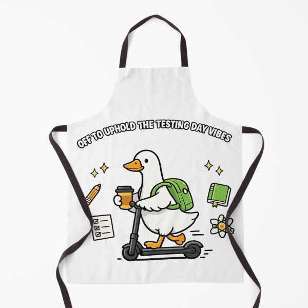 Item preview, Funny Teacher Testing Day Goose Cute Coffee Exam Week School Humor Cartoon designed and sold by Maravillio.
