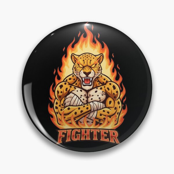 Item preview, Fiery Leopard Fighter Mascot Gaming Design designed and sold by Omar-2D.