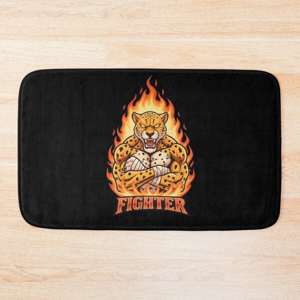 Item preview, Fiery Leopard Fighter Mascot Gaming Design designed and sold by Omar-2D.