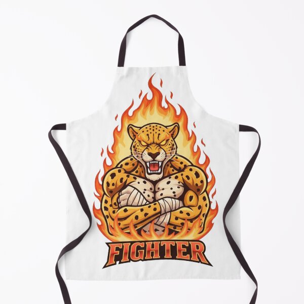 Item preview, Fiery Leopard Fighter Mascot Gaming Design designed and sold by Omar-2D.