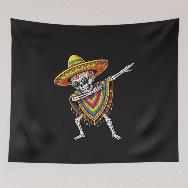 Item preview, Funny Dabbing Skeleton Cinco De Mayo Mexican Poncho Fiesta Party Humor designed and sold by kiralynstration.