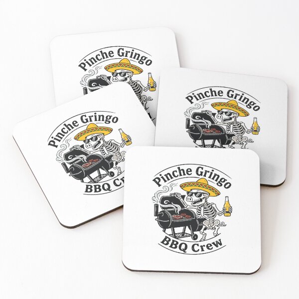 Item preview, Pinche Gringo BBQ Crew Funny Skeleton Pig Grilling Beer Fiesta Humor designed and sold by kiralynstration.