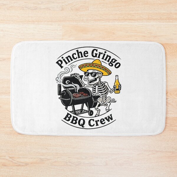 Item preview, Pinche Gringo BBQ Crew Funny Skeleton Pig Grilling Beer Fiesta Humor designed and sold by kiralynstration.