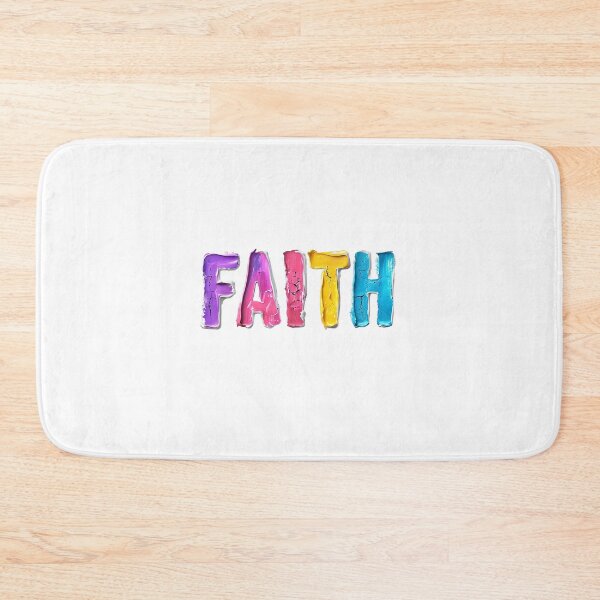 Item preview, Impasto Oil Paint FAITH – Colourful Textured Fine Art Typography designed and sold by ArtisticDesignsbyLinda.