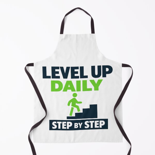 Item preview, Level Up Daily Step by Step Motivational Typography designed and sold by FunFitLife Studio.