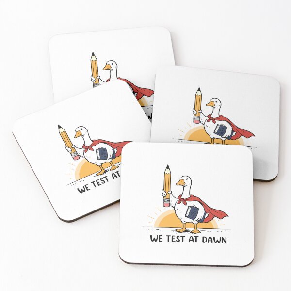 Item preview, We Test At Dawn Goose Funny Teacher Midterms Finals Exam Humor  designed and sold by kiralynstration.