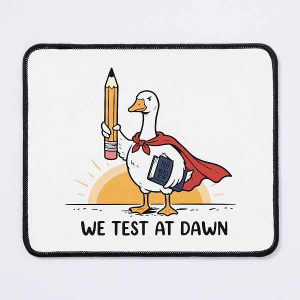 Item preview, We Test At Dawn Goose Funny Teacher Midterms Finals Exam Humor  designed and sold by kiralynstration.