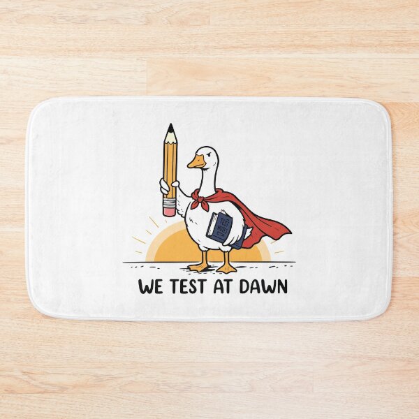 Item preview, We Test At Dawn Goose Funny Teacher Midterms Finals Exam Humor  designed and sold by kiralynstration.