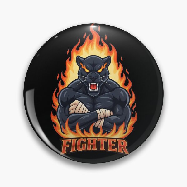 Item preview, Fiery Black Panther Fighter Mascot Gaming Design designed and sold by Omar-2D.