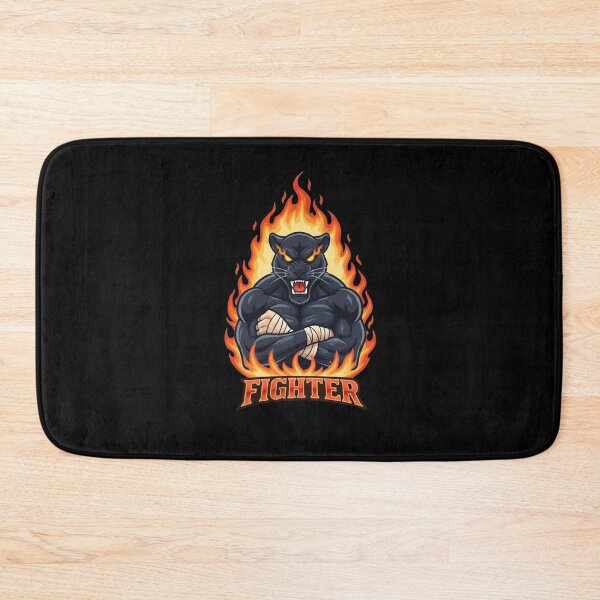 Item preview, Fiery Black Panther Fighter Mascot Gaming Design designed and sold by Omar-2D.