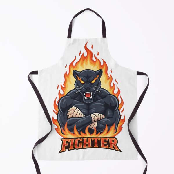 Item preview, Fiery Black Panther Fighter Mascot Gaming Design designed and sold by Omar-2D.
