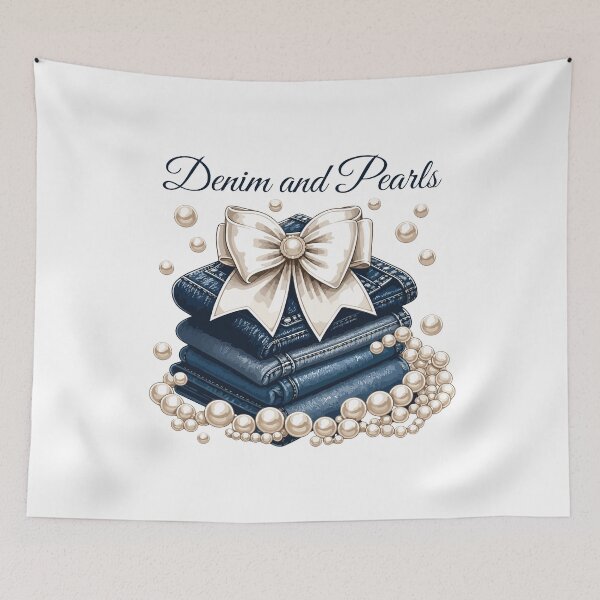 Item preview, Denim and Pearls Mom Life Mothers Day Gift Classy Woman Style designed and sold by kiralynstration.