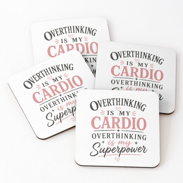 Item preview, Overthinking Is My Cardio – Funny Anxiety & Introvert Quote Design designed and sold by NBT-NOVA.