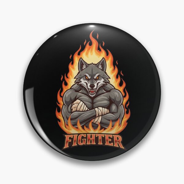 Item preview, Fiery Wolf Fighter Mascot Gaming Design designed and sold by Omar-2D.