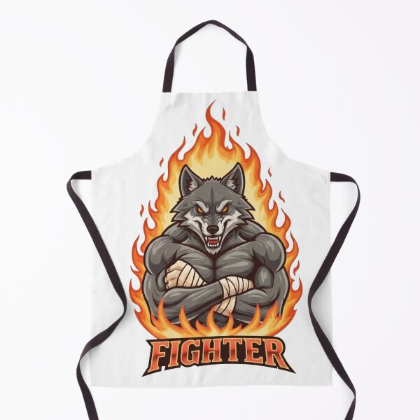 Item preview, Fiery Wolf Fighter Mascot Gaming Design designed and sold by Omar-2D.