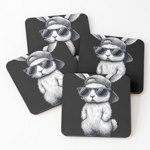 Item preview, Cool Bunny with Shades and Backward Cap designed and sold by david19usa.