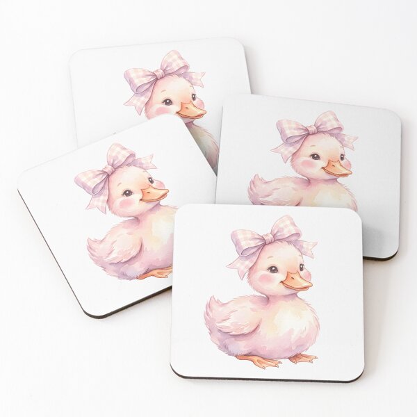 Item preview, Cute Pink Duck with Bow designed and sold by naragon4289.