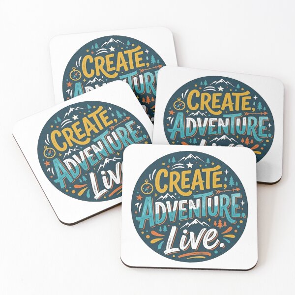 Item preview, Create Adventure Live – Vintage Outdoor Typography Design | Hiking Camping Travel Art designed and sold by NBT-NOVA.