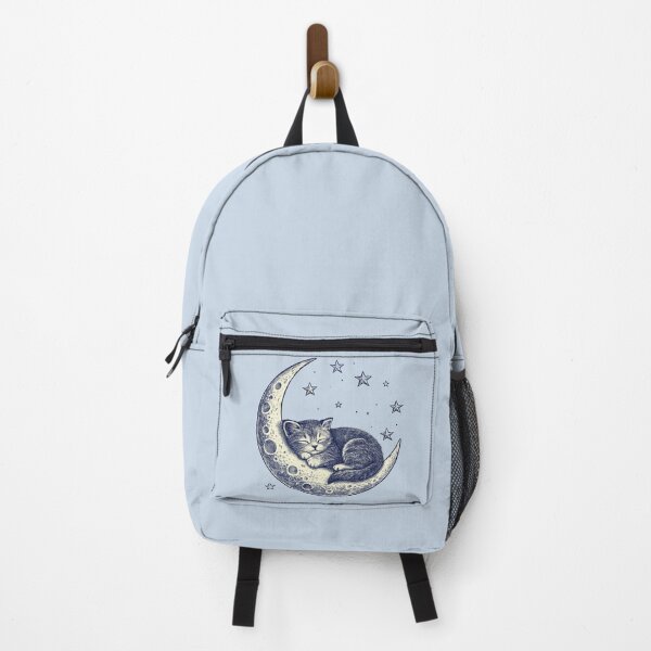 Item preview, Cat Sleeping on Moon, Vintage Kitty Aesthetic, Cozy Night Sky Design designed and sold by GogaVibeRe.