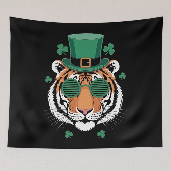 Item preview, Tiger with Leprechaun hat st patricks day designed and sold by TyraYoung.