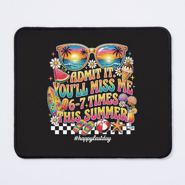 Item preview, Admit It You’ll Miss Me Funny Last Day of School Retro Summer Joke designed and sold by kiralynstration.