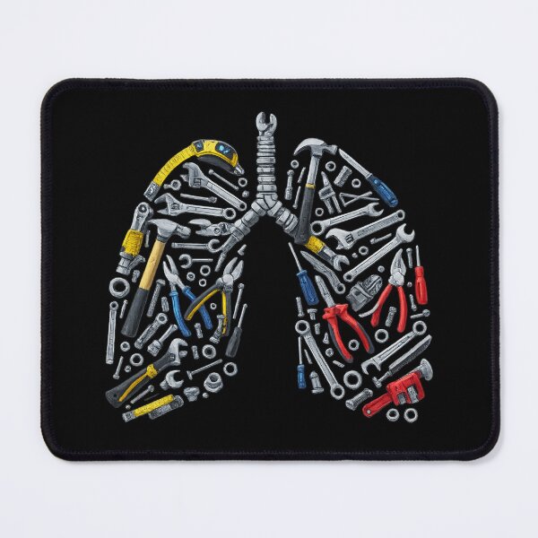 Item preview, Mechanical Lungs Art - Industrial Tool Anatomy Design designed and sold by myforestfog.