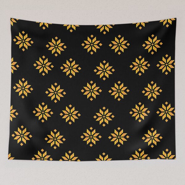 Item preview, Assamese Heritage Textile Art with Gold Floral Elements designed and sold by anuardhaduarah.
