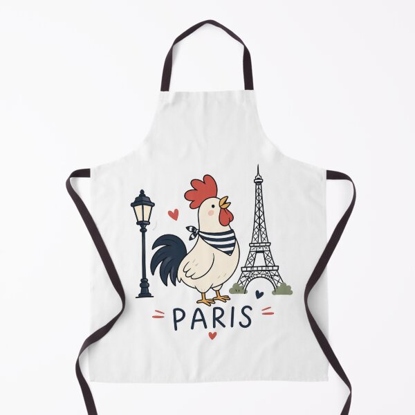 Item preview, Cute Paris Rooster Sticker – French Chicken Kawaii Design designed and sold by ZYNORAworld.